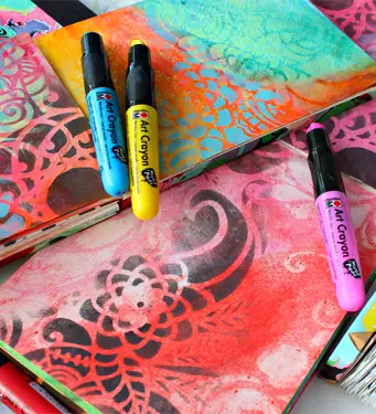 Set Marker Pens Crayons, Crayon Art Painting Set