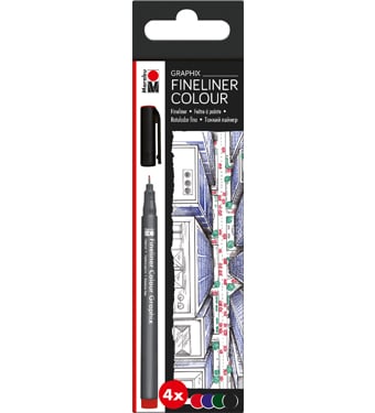 in plastica Marabu Colore Doodle Supreme Fineliner Colore: Multicolore Confezione da 12 
